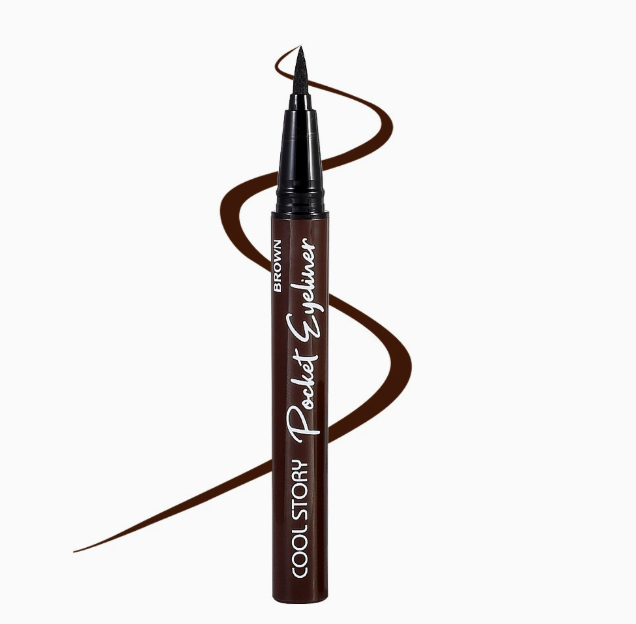Flüssiger Eyeliner, schnelltrocknend und wasserfest, Schwarz, Blau oder Braun