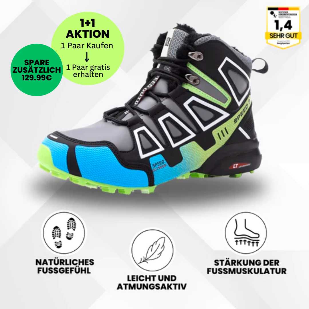 OrthoTrekking Pro - ergonomische schmerzlindernde Trekking u.-Wanderschuhe - Sonderaktion 1+1 Gratis