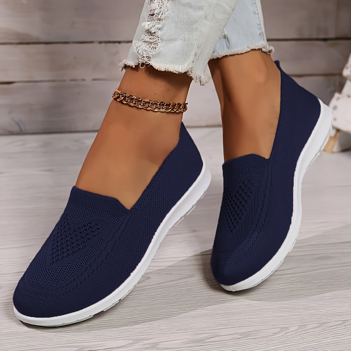 Zwergini-Mode | Einfarbige Gestrickte Sneaker Für Damen