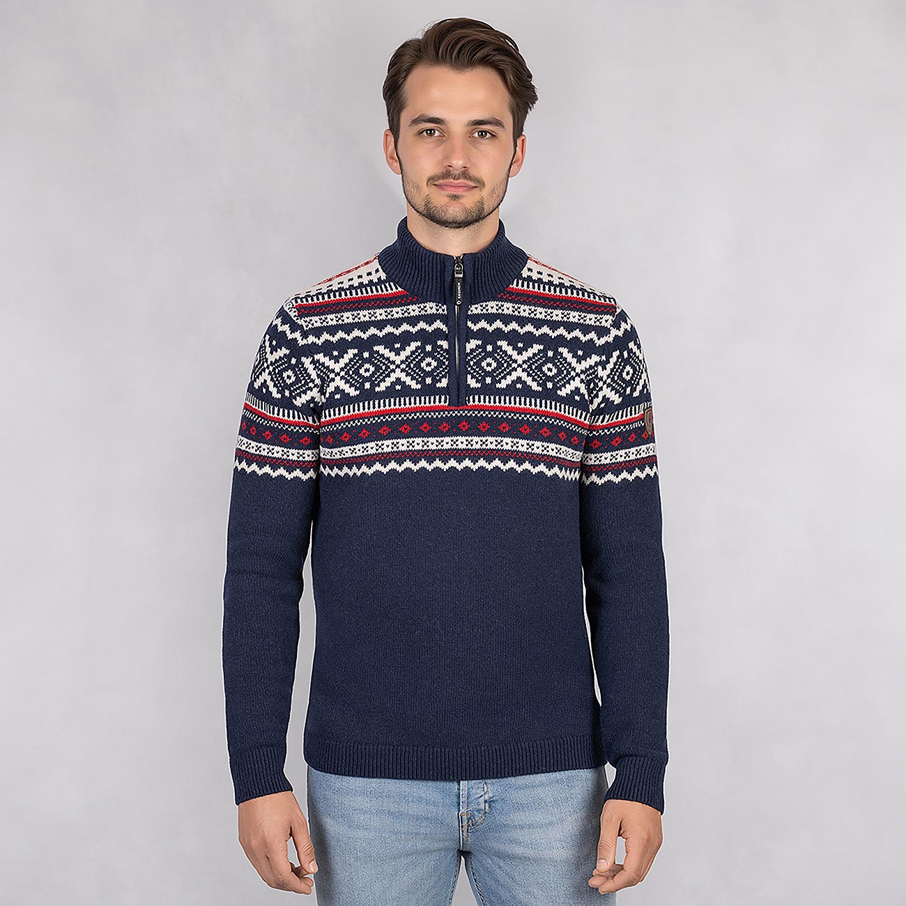 Nordic Sweater Zip Herren