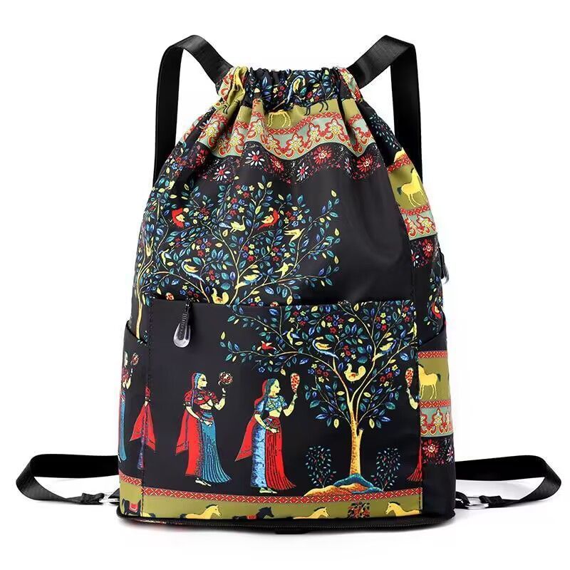 Drawstring Foldable Large Capacity Travel Sport Backpack