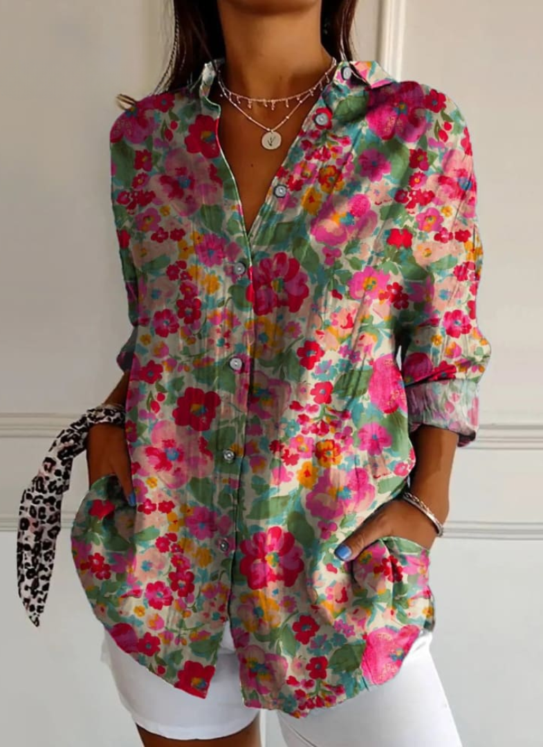 Zwergini-Mode - Blumenbluse