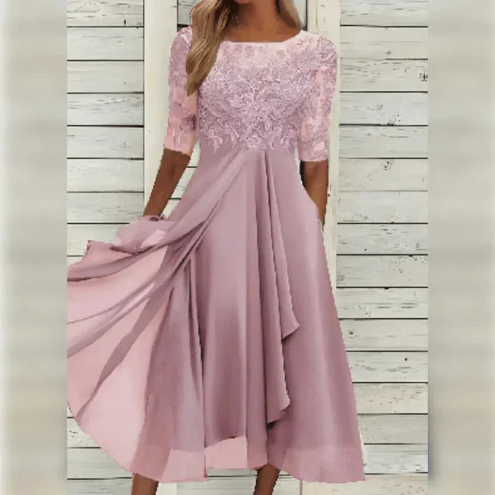 Zwergini-Mode | Midikleid aus Spitze und Chiffon