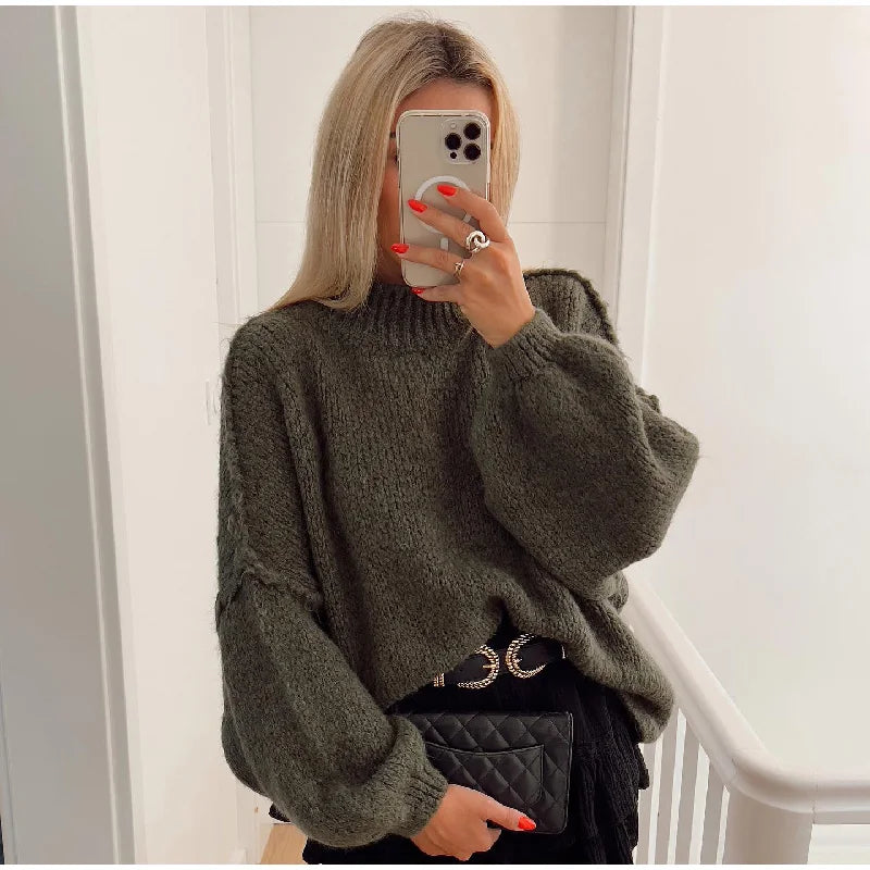 Zwergini-Mode - Flauschiger Oversize Strickpullover