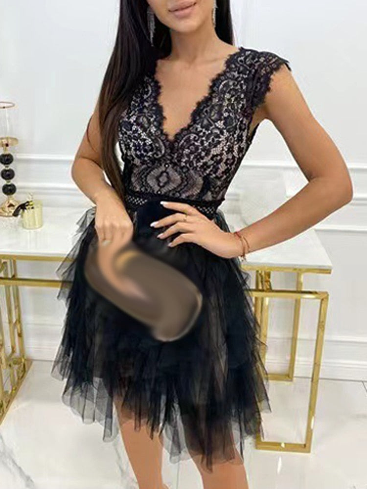 Zwergini-Mode | Cocktailkleid für Damen Elegant für Besondere Anlässe