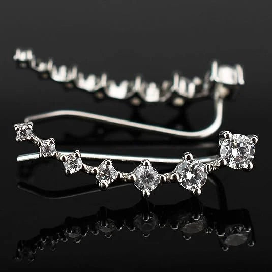 Seven-Star Diamond Stud Earrings