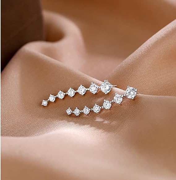 Seven-Star Diamond Stud Earrings