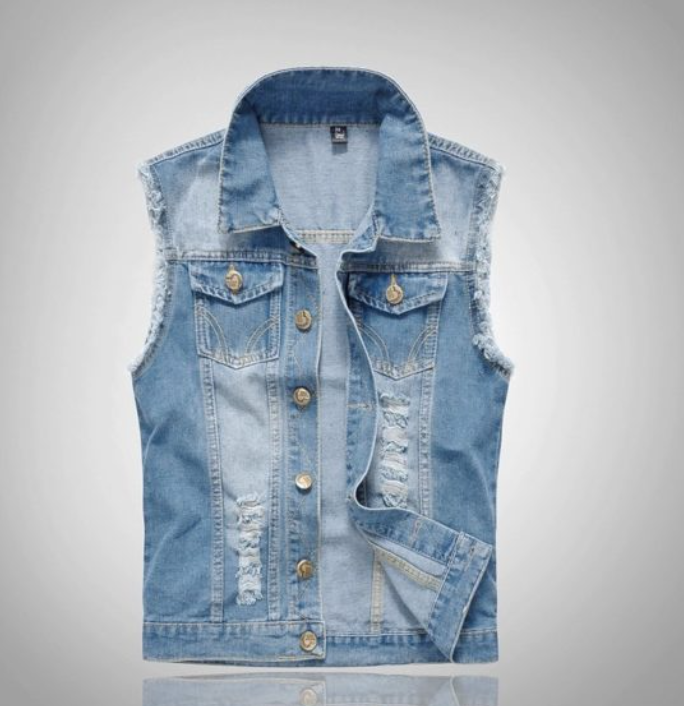 Stylische Denim Weste für Herren