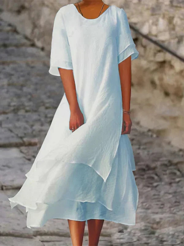 Schicke Eleganz Blockschlitzkleid