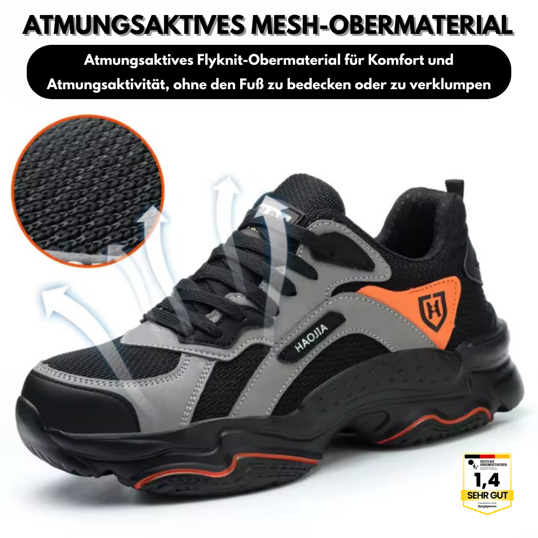 SafeSneak Comfort+ ergonomischer und schmerzlindernder Sicherheitsschuh - Zertifiziert nach EN ISO 20345