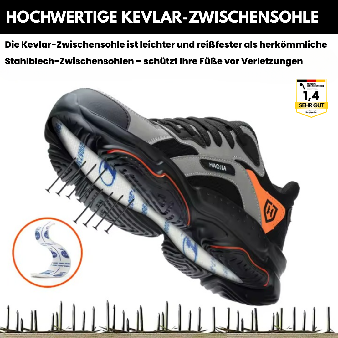 SafeSneak Comfort+ ergonomischer und schmerzlindernder Sicherheitsschuh - Zertifiziert nach EN ISO 20345