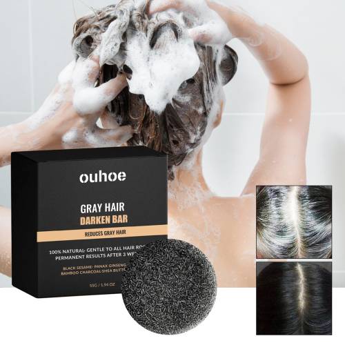 Schwarzer Shampoo-Bar