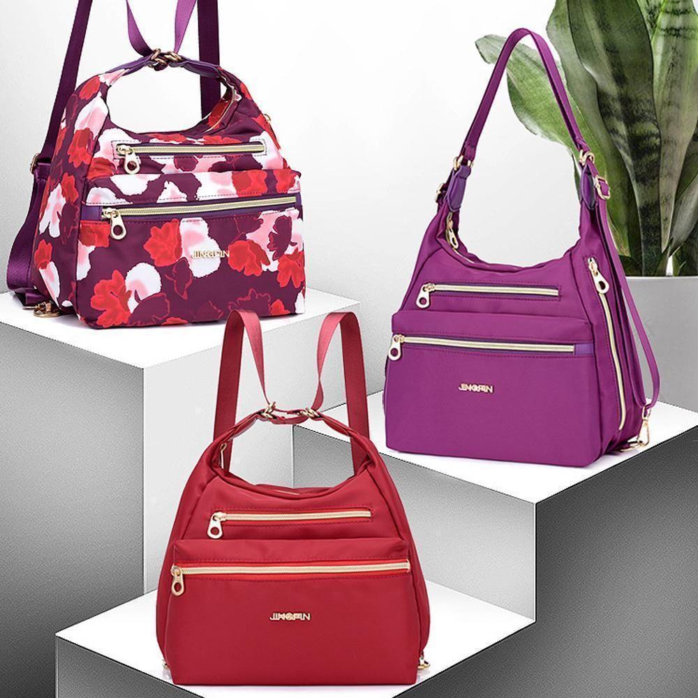 kaufsy | Tasche mit doppeltem Reißverschluss, Handtasche und Schultertasche