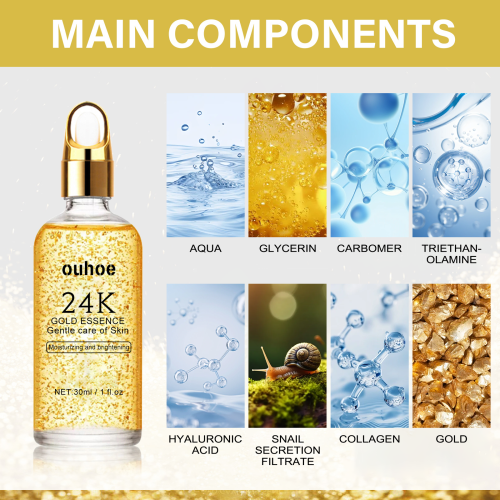 24K Gold Gesichtsessenz, feuchtigkeitsspendend, 30 ml