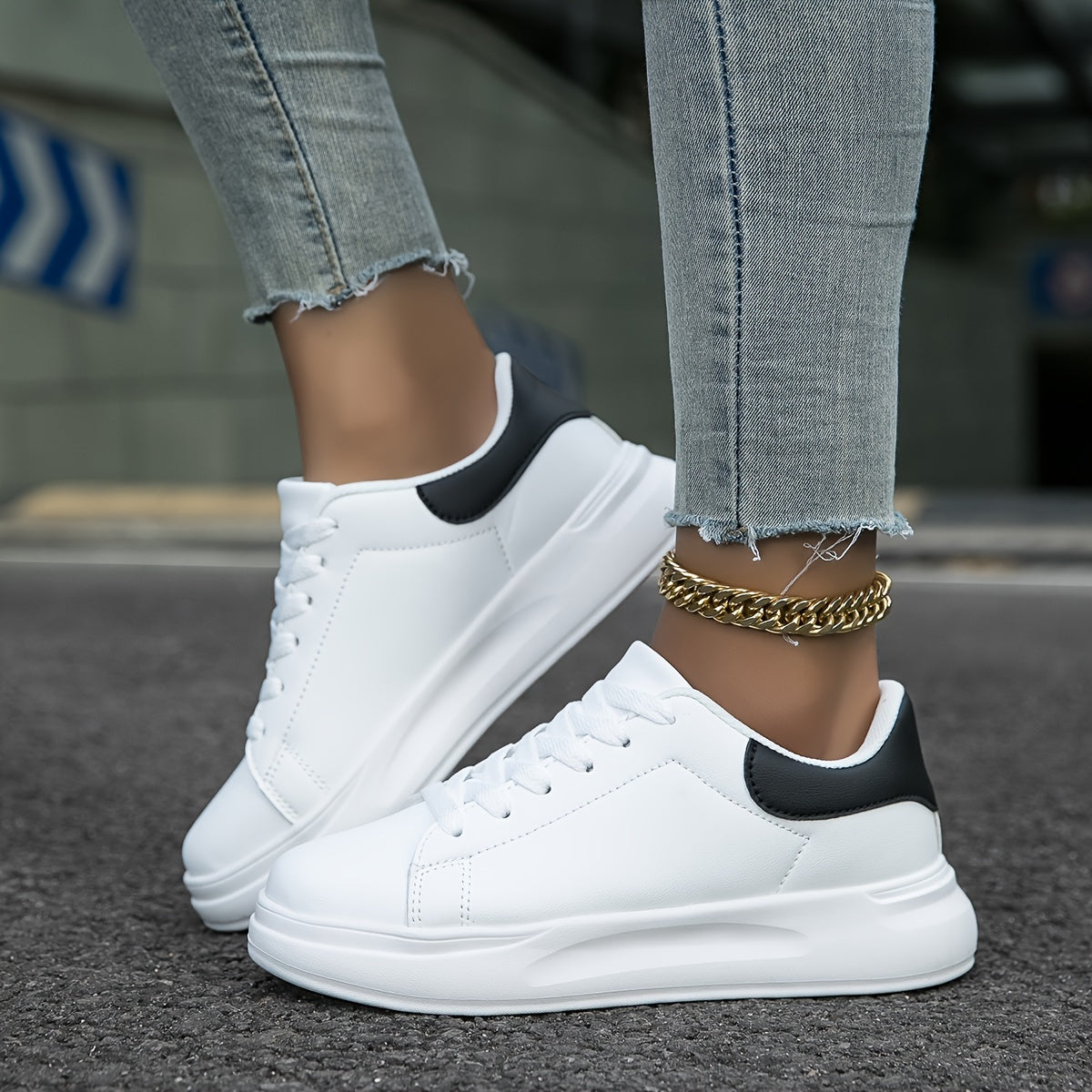Zwergini-Mode | Damen Weiße Sneakers Casual