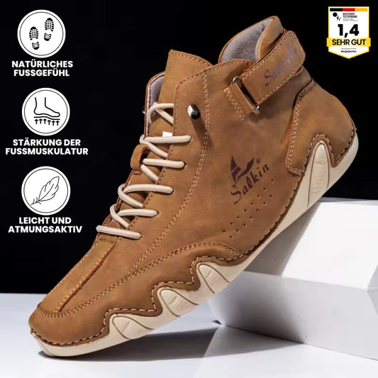 Alpaka - orthopädische, wasserdichte & rutschfeste Leder-Barfußschuhe für sicheres, gelenkschonendes Gehen für Senioren