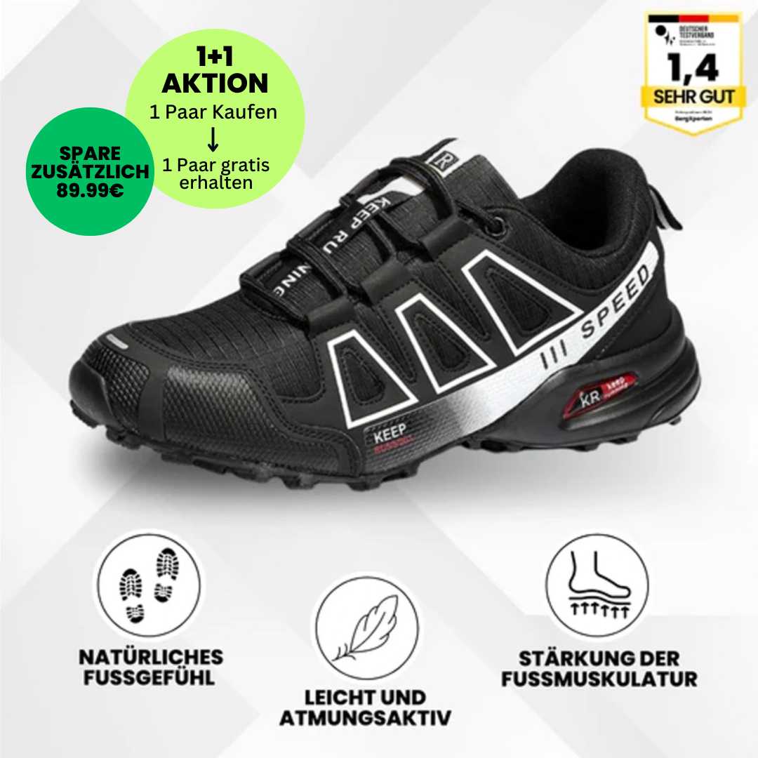 OrthoTrekking - ergonomische schmerzlindernde Trekking u.- Wanderschuhe - (1+1  Gratis)