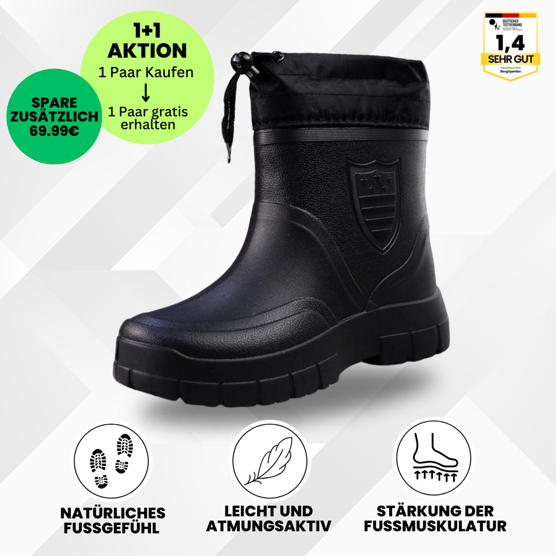 RainTex - ergonomische & wasserdichte Thermo-Regenstiefel für den Winter - Sonderaktion 1+1 Gratis