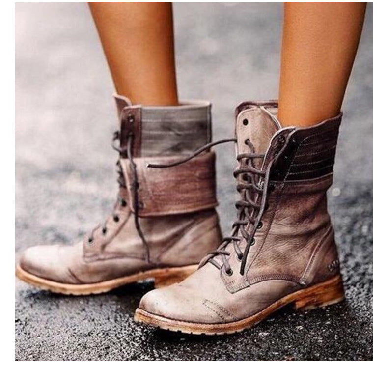 R&BMode | Elegante Stiefel Mit Schnürung Vorne