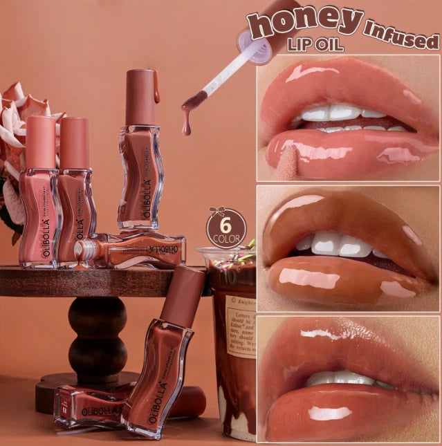 Lippenöl-Gloss mit Eiscreme-Aroma, Wet-Look-Spiegelglanz