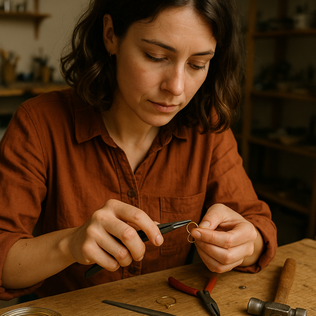 Vintage-Floral-Ring – Goldenes Blütenpoem