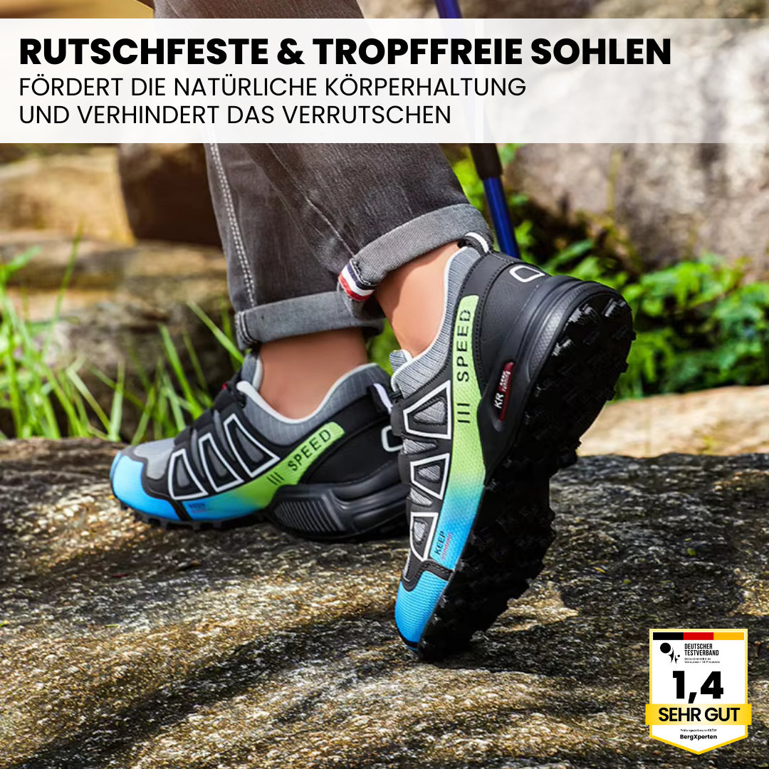 OrthoTrekking - ergonomische schmerzlindernde Trekking u.- Wanderschuhe - (1+1  Gratis)