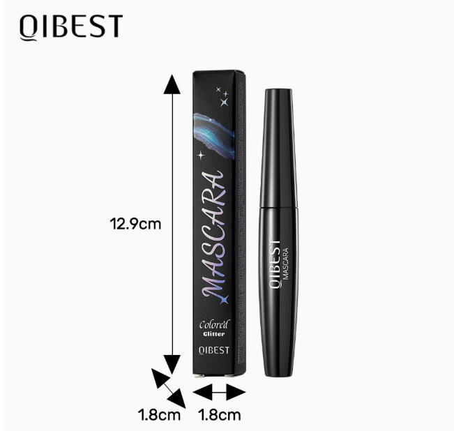 Glitzer-Mascara als Topcoat für Wimpern, wasserfest
