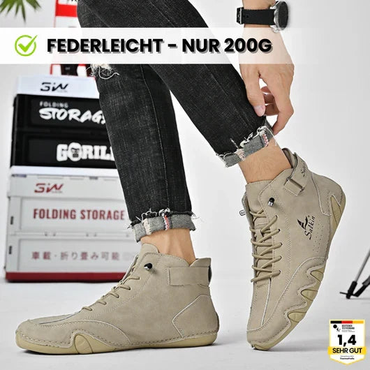Alpaka - orthopädische, wasserdichte & rutschfeste Leder-Barfußschuhe für sicheres, gelenkschonendes Gehen für Senioren