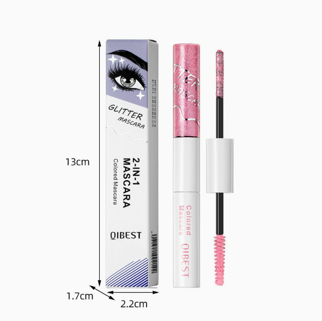 2-in-1 Mascara mit Farbschimmer und Matt-Finish, wasserfest