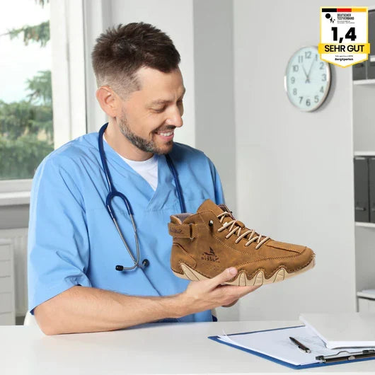 Alpaka - orthopädische, wasserdichte & rutschfeste Leder-Barfußschuhe für sicheres, gelenkschonendes Gehen für Senioren