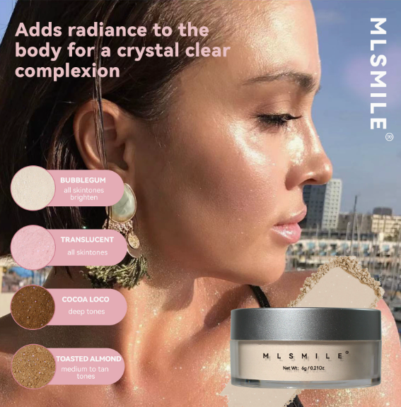 Schimmer-Highlighter-Puder für Gesicht und Körper, Perlglanz