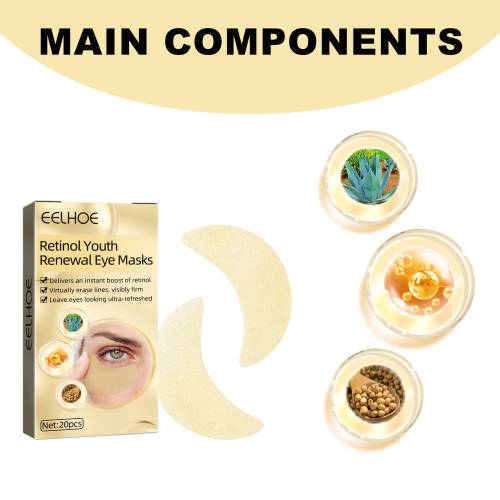 Retinol Augenpads mit Aloe und Soja, 20 Stück