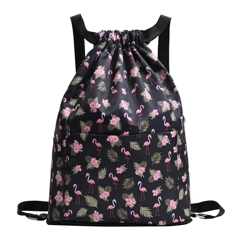 Drawstring Foldable Large Capacity Travel Sport Backpack