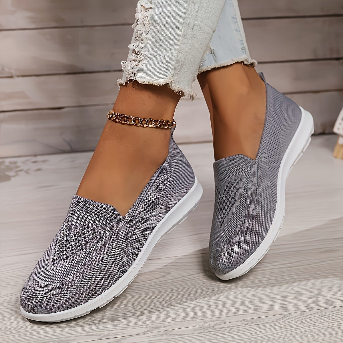 Zwergini-Mode | Einfarbige Gestrickte Sneaker Für Damen