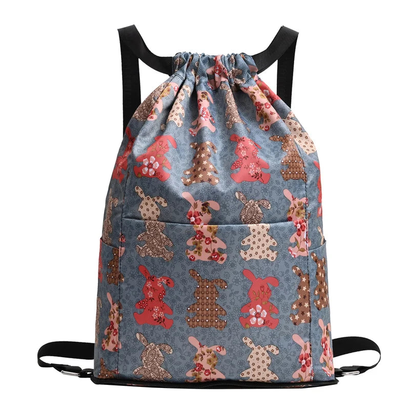 Drawstring Foldable Large Capacity Travel Sport Backpack