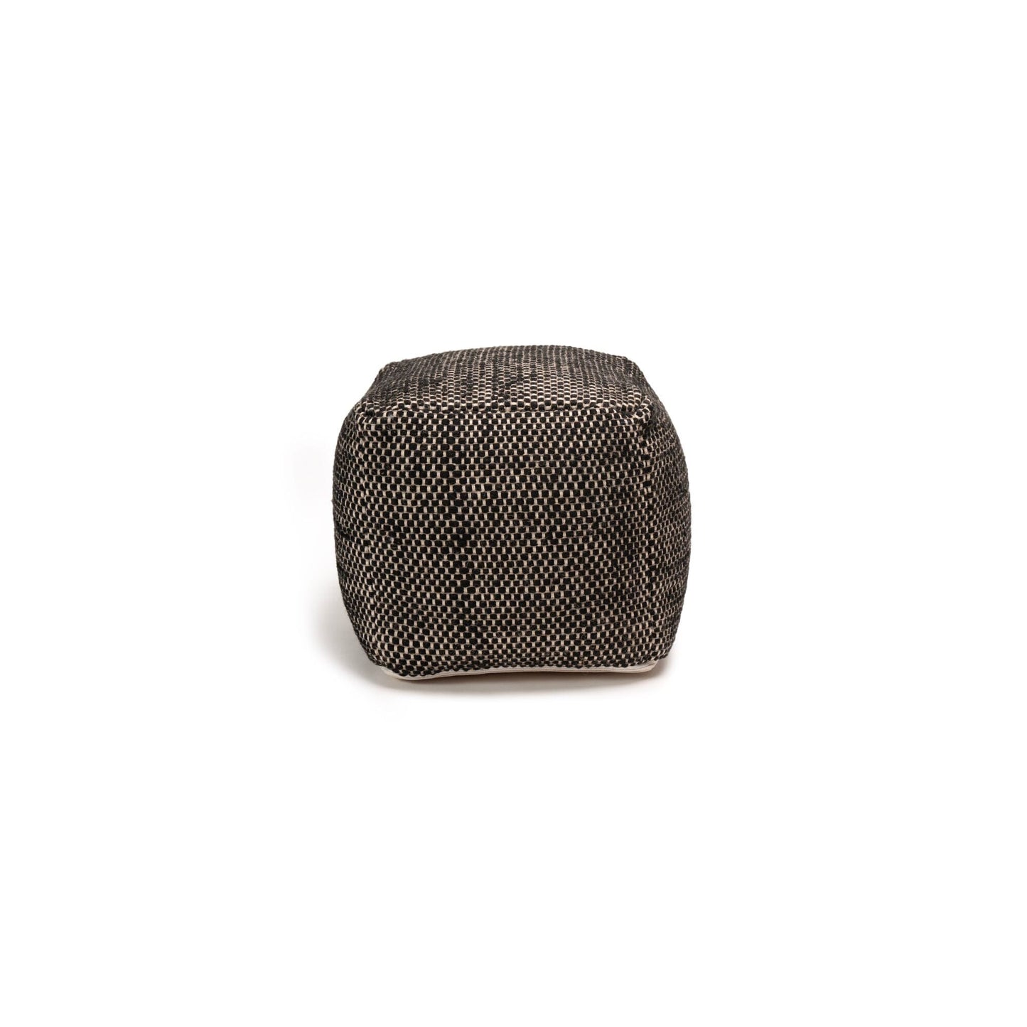 Atcham Woll- & Baumwoll-Ottomanhocker – Schwarz