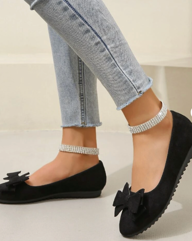 Zwergini-Mode | Orthopädische Flache Schuhe mit Fliege