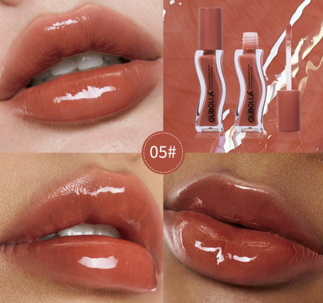 Lippenöl-Gloss mit Eiscreme-Aroma, Wet-Look-Spiegelglanz