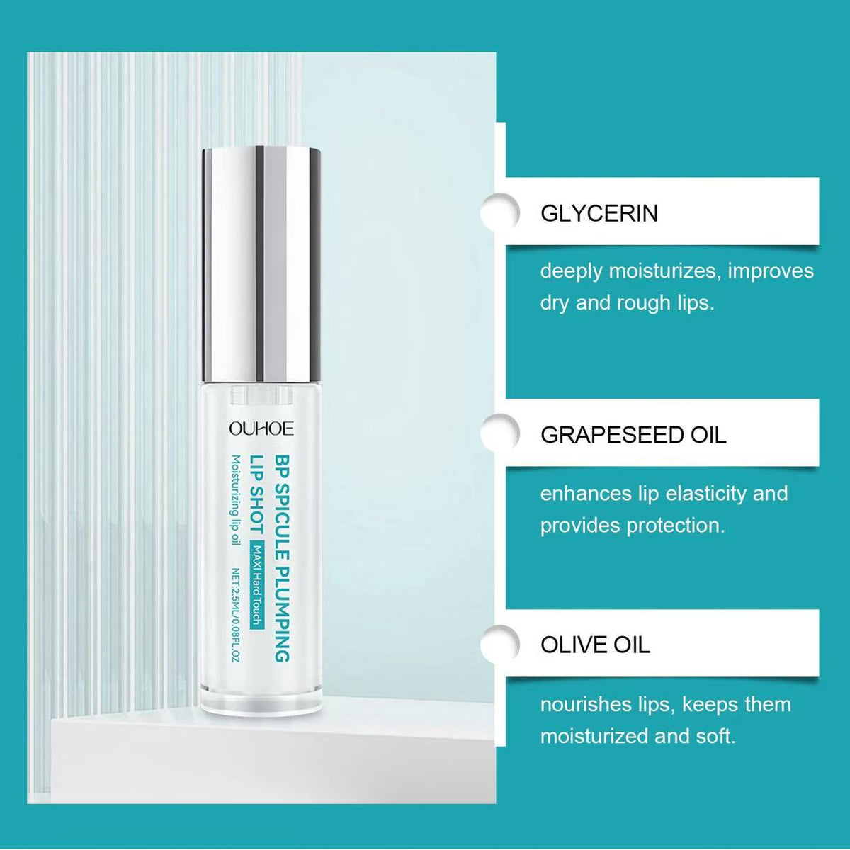 Klares Lippenöl, Glass-Lip-Gloss