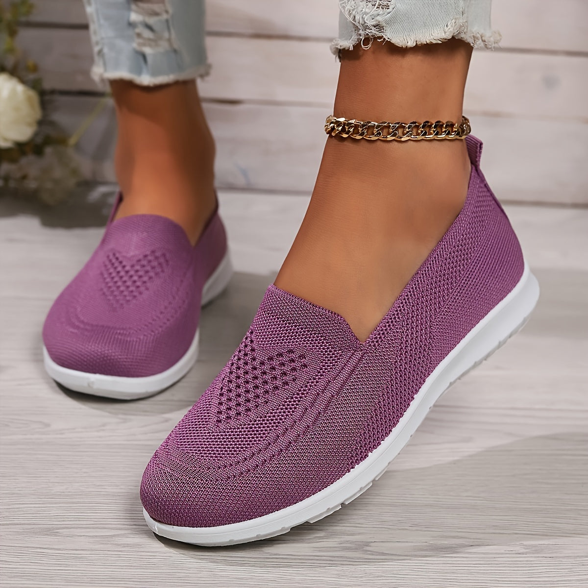 Zwergini-Mode | Einfarbige Gestrickte Sneaker Für Damen