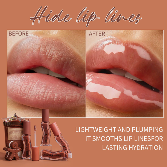 Lippenöl-Gloss mit Eiscreme-Aroma, Wet-Look-Spiegelglanz
