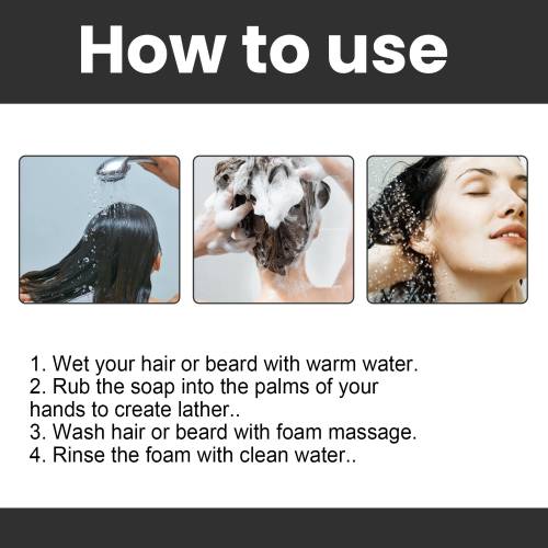 Schwarzer Shampoo-Bar