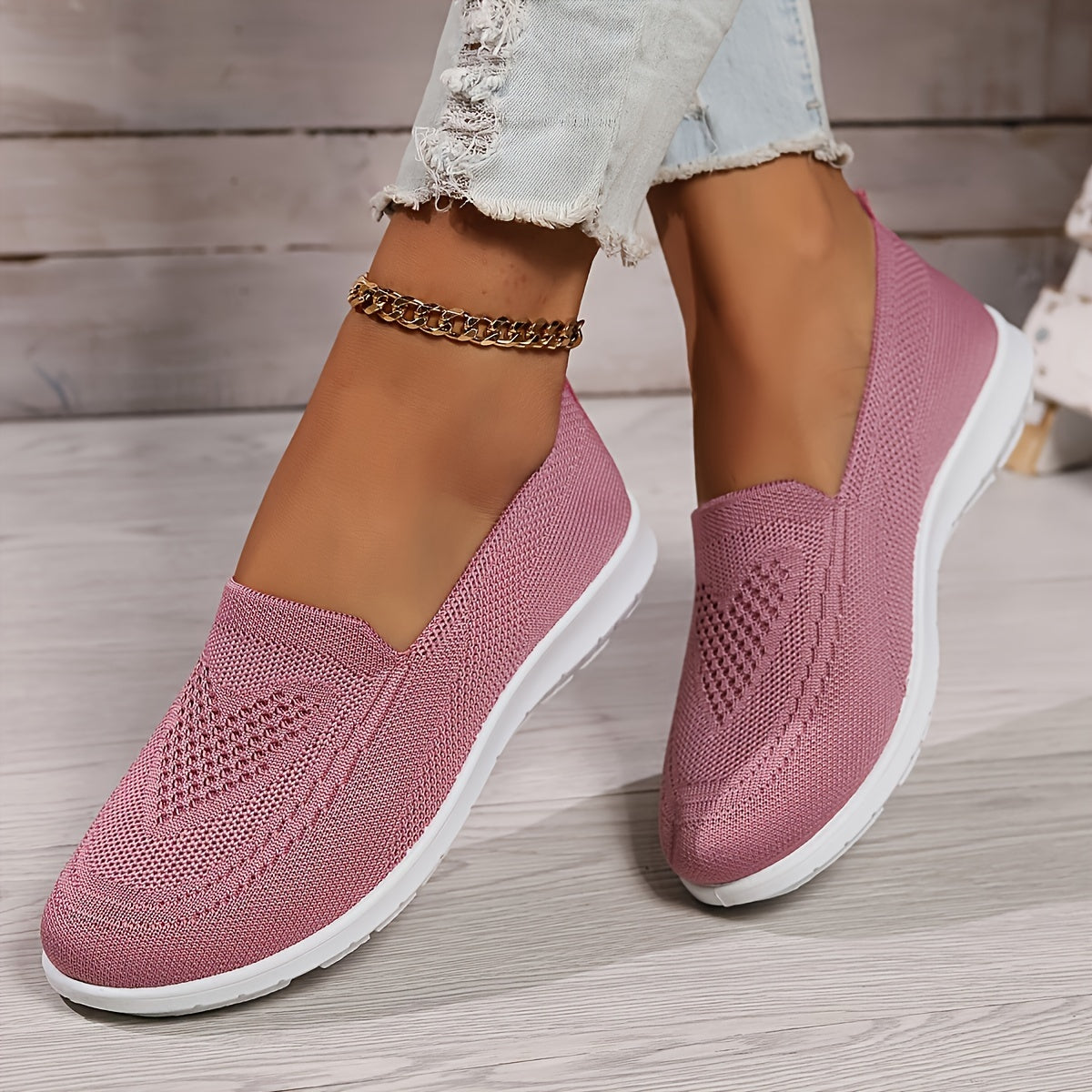 Zwergini-Mode | Einfarbige Gestrickte Sneaker Für Damen