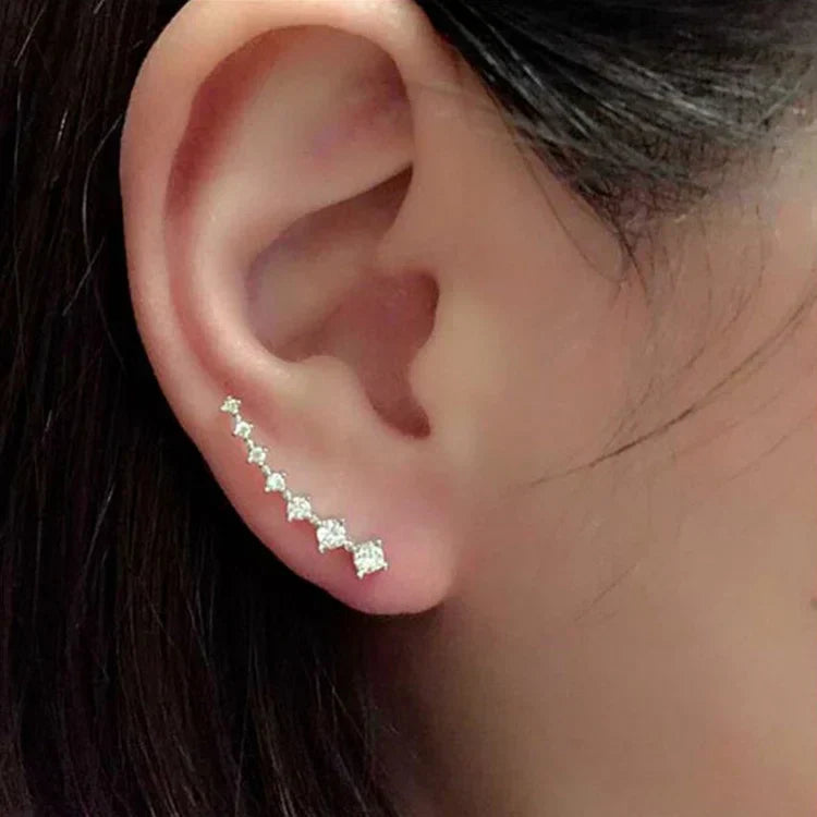 Seven-Star Diamond Stud Earrings