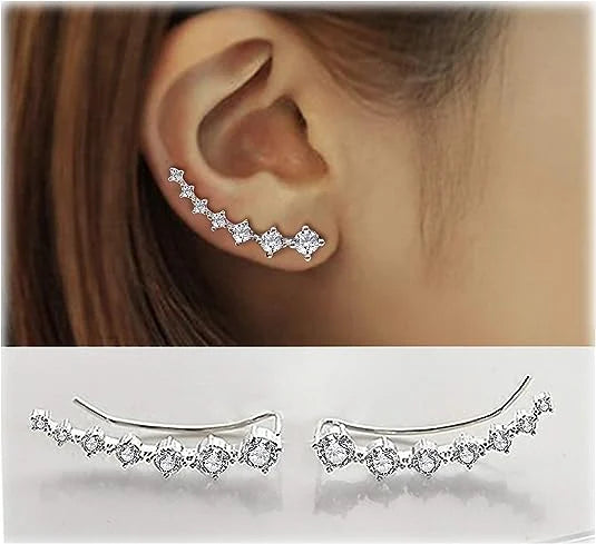 Seven-Star Diamond Stud Earrings