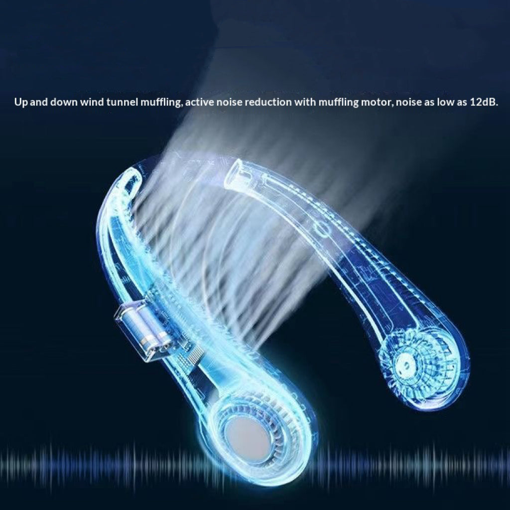 Rotorloser USB-Nackenventilator, leise und freihändig
