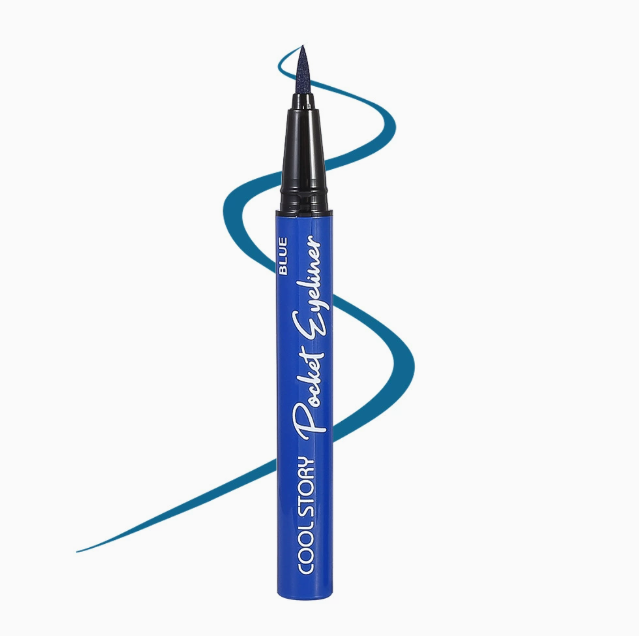 Flüssiger Eyeliner, schnelltrocknend und wasserfest, Schwarz, Blau oder Braun