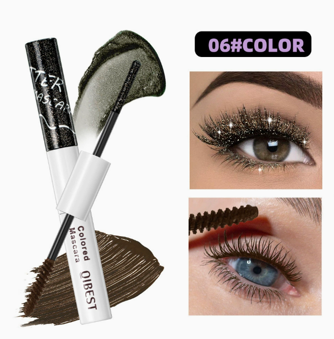 2-in-1 Mascara mit Farbschimmer und Matt-Finish, wasserfest