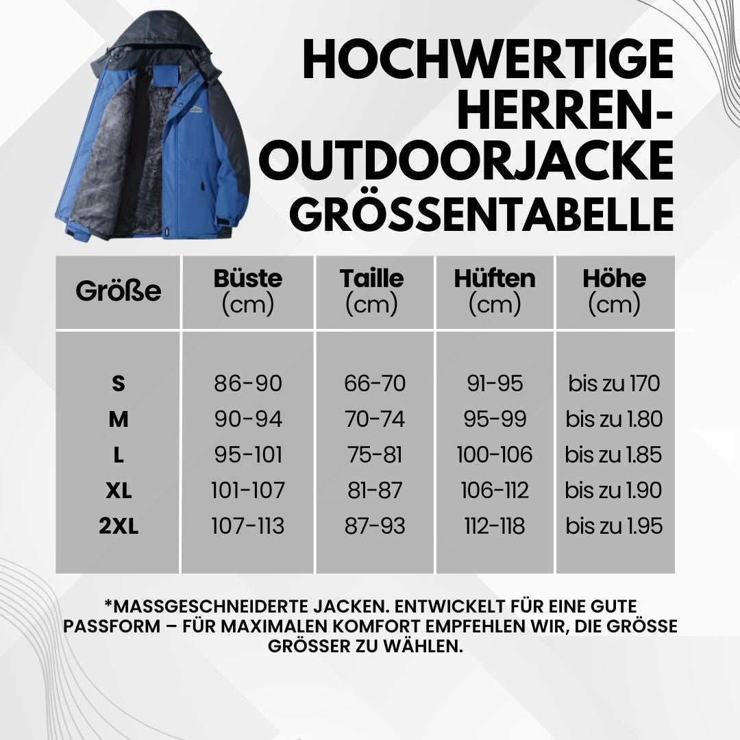 Hochwertige Herren-Outdoorjacke mit Kapuze