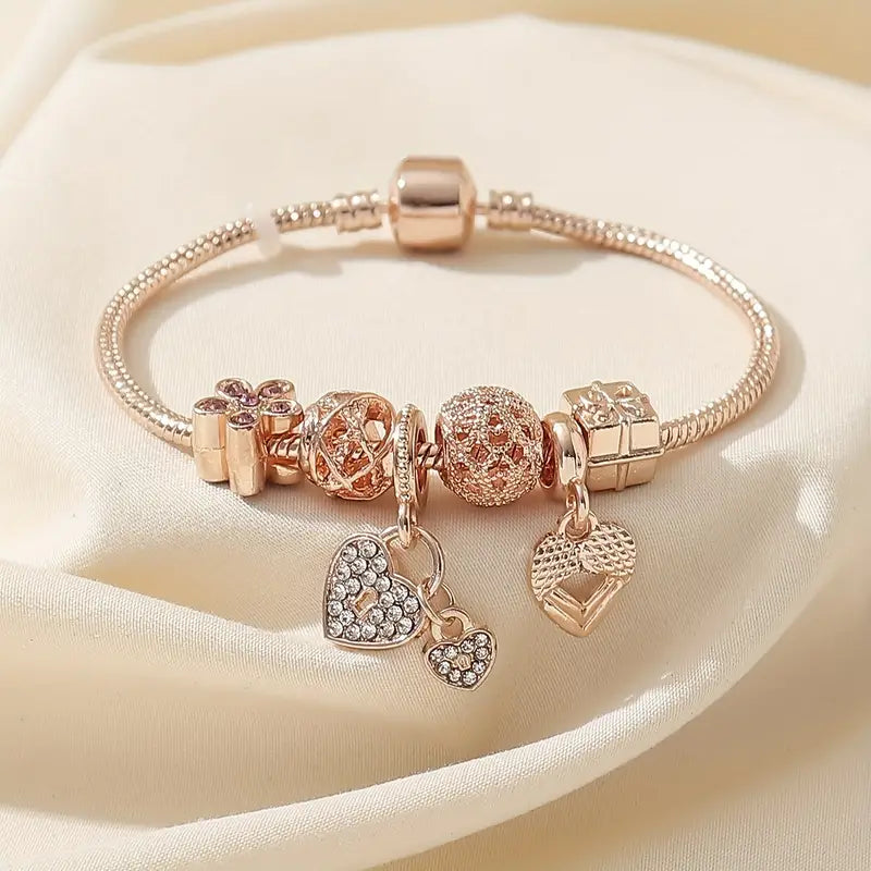 Zwergini-Mode Modisches Armband mit Strasssteinen und Blumen